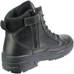 Black Full Leather Combat Mid Heigh