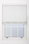 FURNISHED Blinds Window Venetian Made to Measure 50mm White Faux Wood Blind, 180W x 210H cm