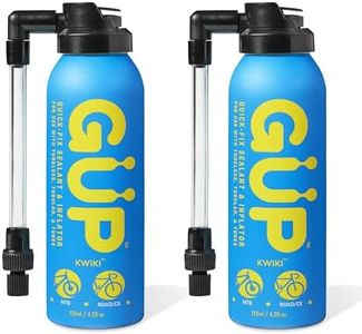G U P Kwiki Quick Fix Tire Sealant and Inflator 2 Pack | Instantly Seals and Inflates Tubeless or Tubed Tires for Mountain, Road, Gravel Bikes | Hose Top Adapter for Schrader and Presta Valves