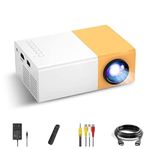 RIMPAL FASHIONProjector Projector, 400LM Portable Mini Home Theater LED Projector with Remote Controller, 3500 lm LED Corded Projector UC500 Support HDMI, AV, SD, USB Interfaces Projector (PR-07)