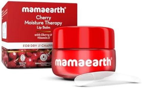 Mamaearth Cherry Moisture Therapy Lip Balm for Dry & Chapped Lips- 15 g | Heals, Brightens|Sheer Red Tint| Coconut Oil, Shea Butter, Cherry, Vitamin E, Ceramides, Kojic Acid | 100% Free of Petroleum Jelly