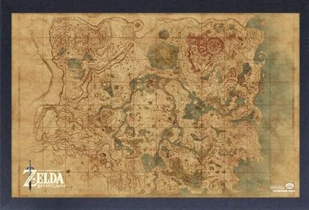 Pyramid America Zelda Poster - The Legend of Zelda - Perfect Zelda Breath Of The Wild Map Poster Decor for Gaming Room, Bedroom, Home Office, Playroom, and Living Room (11 x 17-inch)