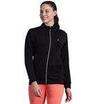 EPPE Womens Solid Micro Polyester Lycra Summer Full Sleeves Workout Travel Lightweight with Two Pocket Regular Fit Black Jacket