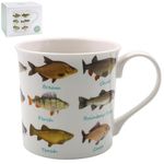 lesser and pavey Ceramic Mug | Fish Species Design | 1 Pc, White