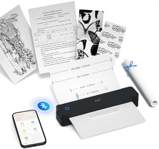 PRT Thermal Printer, Portable Inkless Small Wireless Printer, Support A4, A5, Compatible with Phone, Laptop for Office, Vehicles, Travel, Home Use