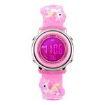 L LAVAREDO Kids Watch, Girls Watch for Kids Age 3-10 3D Cute Cartoon Unicorn Watches for Girl 7 Color Lights Digital Toddler Wrist Watch Montre Enfant Fille