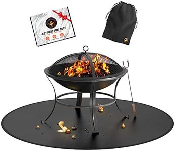 Fire Pit Mat for Under Fire Pit - 48" Fireproof mat, Grill Mats for Outdoor Grill Deck Protector, Grill Mats for Decks, Under Grill Mat, Grill Mats, BBQ Mat for Under BBQ, Patio Mat