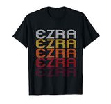 Ezra Retro Wordmark Pattern - Vintage Style T-shirt T-Shirt