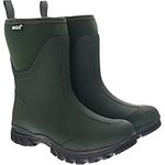 Muds Dovestone, Ladies Short Welly in Forest Green & Olive - UK Size 7