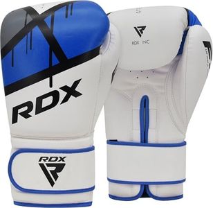 RDX Boxing Gloves EGO, Sparring Muay Thai Kickboxing Pro Heavy Training, Maya Hide Leather, Ventilated Palm, Long Wrist Support, Punching Bag Pads Workout, MMA Gym Fitness, Men Women 8 10 12 14 16oz