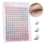 Natural Lash Clusters Wispy Eyelash Clusters 192PCS Individual Lashes CC Curl Natural Cluster Lashes 9-11mm Eyelash Extension Individual Lashes DIY Lash Extension at Home