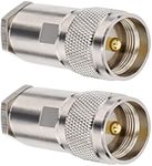 XRDS-RF PL-259 Male to UHF Attach Type Connector Adapter for LMR400/RG8/RG8U/Belden 9913/7D-FB, Pack of 2