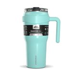 Hydrapeak Roadster 40oz Stainless Steel Tumbler Double Wall Vacuum Insulated Water Bottle With Handle And 2 in 1 Straw Lid (Aqua Gloss)