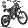 HAPPYRUN G300 Pro Electric Dirt Bike for Adults, 72V 30Ah Battery, 6500W Motor, 50 MPH Speed, 70 Mile Range, 350 Lbs Load Capacity, Hydraulic Brakes (Black)