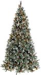 WeRChristmas Pre-Lit Scandinavian Blue Spruce Christmas Tree with 200 Chasing Warm LED Lights, 5 feet/1.5m