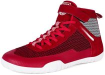 Sisttke Men's Boxing Shoes Minimalist Shoe Mid Top Sneakers Red