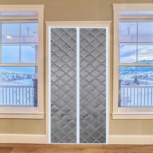 Sound Proof Curtains for Doorway, 115x235cm Sound Dampening Blanket,Windproof Soundproof Keep Warm Curtain,for Bedroom Partition,Living Room and Dorm(Grey)