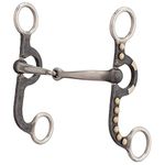 Weaver Leather 4-5/8" Pony Bit, 2-Piece Snaffle Mouth, Buffed Black