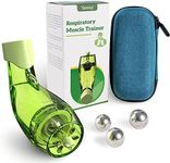 Mucus Removal Device Lung Expander with Storage Case and 3 Steal Balls Breathing Respiratory Trainer Naturally Clear Airway Lung Exercise OPEP Therapy