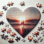 Custom Jigsaw Puzzle Heart Shaped - Create Memorable Moments with Personalized Picture Puzzle - Ideal Gift for Couples, Anniversaries & Mothers Day (48" x 48", Pack of 772)