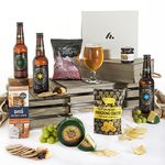 Craft Beer & Cheese Hamper - Premium Beer, Artisan Cheese & Savoury Snacks | Beer Gifts For Men, Birthday Hamper Gifts For Men, Food Gifts For Men, Gourmet Hamper Gift Set, By Clearwater Hampers