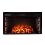 SEI Furniture 33” Widescreen Electric Firebox w/ Remote Control, Black