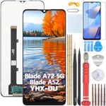 YHX-OU 6.52 Inch Black Display for ZTE Blade A72 5G 7540N ZTE Blade A52 LCD Display Touch Screen Replacement Screen with Tools + 1 Screen Protector