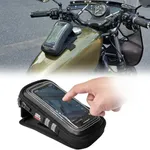 KEMIMOTO Motorcycle Magnetic Tank Bag Water-Resistant Phone Holder Breathable Gas Small Phone Bag Case Adjustable Angle Touch Screen for Motorcycle Universal up to 6.5 Inch
