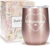 Veterinarian Gifts fro Women - 12oz Tumbler Vet Cup Wine Glass - Beautiful Veterinary Coffee Mug - Vet School Student Graduation
