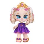 Kindi Kids Tiara Sparkles Royal Candy Scented Big Sister Official 10 Inch Toddler Doll with Bobble Head, Big Glitter Eyes, Changeable Clothes and Removable Shoes