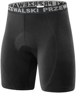 Przewalski Mens Cycling Underwear Shorts 4D Padded Bike Undershorts Bicycle MTB Liner Shorts with Silicone Leg Grippers