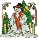 Threadart Machine Embroidery Design Bundles - Snowman (3) - Loaded on USB Stick