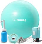 Tumaz Birth Ball - Birthing Ball for Pregnancy & Labor - Including Birthing Ball/Peri Bottle/Yoga Strap/Non-Slip Socks - Pregnancy Ball for Exercises Set with Quick Foot Pump & Instruction Poster