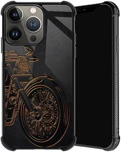 TnXee Case Compatible with iPhone 15 Pro Max,Cool Motorcycle for 15 Pro Max Cases for Men,Soft TPU Anti-Skid Thread and Four Corner Anti-Collision Protection Case Compatible with iPhone 15 Pro Max