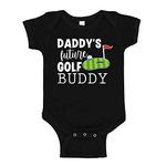 Daddy's Future Golf Buddy (Customize With Mommy, Grandpa, Grandma, Uncle, Auntie) Baby Bodysuit/Toddler T-Shirt, Black, 24 mo (18-24 mo)