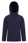 Mountain Warehouse Camber Kids Microfleece Hoodie - Breathable, Lightweight, Anti-Pill & Quick Dry Microfleece Pullover for Boys & Girls - For Autumn Winter & Walking Blue Teen Size 13 Years