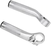 FIFTY-FIFTY Bike Bar Ends, Mountain Bike Handlebar Ends, Alloy MTB Bicycle Bar (110mm, Polished Silver)