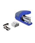 PAPERPAL Effortless Standard Stapler Set, 20 Sheet Capacity, Half Strip, Built-in Staples Storage, Holds 1/4" Staples, Includes 1000 Staples and A Staple Remover, Office, School & Daily Use, Dark Blue