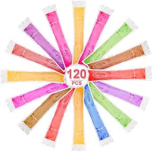 TAGVO Bolsa de Hielo, Snack casero Sano, congelador Pop, Gogurt, Ice Candy, BPA Libre y FDA Aprobado Popsicle Maker con Ziplock (120 Conjunto de Paquetes)