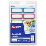 Avery 0.75 x 1.75 Inches Kids Durable Labels, Assorted, Pack of 60 (41441)