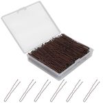 200Pcs U Shaped Hair Pins Waved Hair Pins for Women Girls with Box for Updos French Twists, Bobby Pins Hairgrip Hair Grip Hairclip Bulk Hair Accessories (Coffee)