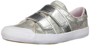 Keds Kids Girls Courtney HI Sneaker, Silver, 5.5 M US