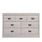Galano Bristol 3 plus 4 Drawer Chest - Wide Drawer Chest with Storage for Bedroom - Chest of Drawers for Clothes - Closet Organizers & Storage Cabinet for Hallway, Entryway - Dusty Grey Oak