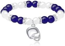Flvkev Football Game Day Friendship Bracelet Teams Inspired Beaded Bracelet Gameday Outfit (Dallas)