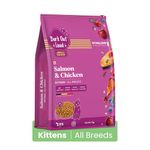 Bark Out Loud by Vivaldis - Kitten Dry Cat Food Chicken & Salmon 1 Kg, protein-packed immunity, growth & development booster, contributes to healthy heart, skin, coat and eye.