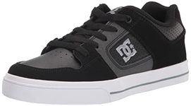 DC Boy's Pure Shoes, Black/Black/Grey, 12 Little Kid