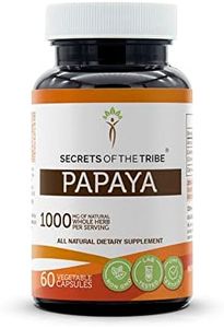 Secrets of the Tribe Papaya 60 Capsules, 1000 mg, Papaya (Carica Papaya) Dried Leaf (60 Capsules)