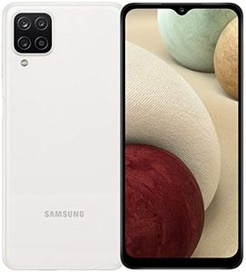 Samsung Galaxy A12 (A127M) 64GB Dual SIM, GSM Unlocked, (CDMA Verizon/Sprint Not Supported) Smartphone Latin American Version No Warranty (Omega Fast Car Charger Bundle) (White)