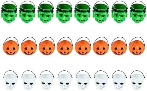 BLUE PANDA - Spooky Halloween Candy Buckets for Trick or Treating (24 Pack)