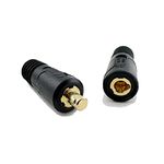 WeldingCity Welding Cable Twist-Lock Insulated Male/Female Connector Pair 25mm Dinse Type (#3-#4) 127836/127835 for Miller Welders